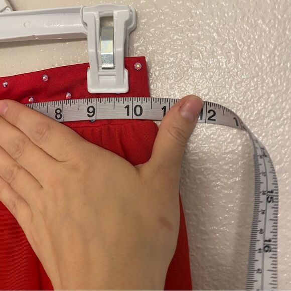 Kelle dance costume solo costume 2 piece red skirt lace crop top LC child Teen - Picture 15 of 16